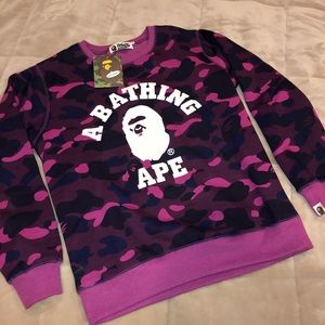 Bape camo sweater mens sz.lrg